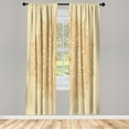 thumbnail image 1 of Ambesonne Mandala Curtains, Eastern Retro Lotus Motif, Pair of 28"x95", Dark Mustard, 1 of 2