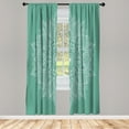 thumbnail image 1 of Ambesonne Mandala Curtains, Eastern Retro Lotus Motif, Pair of 28"x95", Laurel Green, 1 of 2