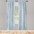 thumbnail image 1 of Ambesonne Mandala Curtains, Eastern Retro Lotus Motif, Pair of 28"x95", Pale Blue, 1 of 2