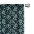 thumbnail image 1 of Ambesonne Mandala Curtains, Oriental Circular Flower, Pair of 28"x63", Cadet Blue Pale Teal, 1 of 4