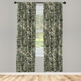 thumbnail image 1 of Ambesonne Mandala Curtains, Persian Traditional Paisley, Pair of 28"x63", Reseda Green, 1 of 2