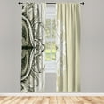 thumbnail image 1 of Ambesonne Mandala Curtains, Traditional Lace Floral Art, Pair of 28"x63", Taupe Beige, 1 of 2