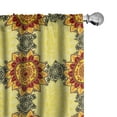 thumbnail image 1 of Ambesonne Mandala Curtains, Vibrant Yellow, Pair of 28"x95", Yellow Black Ruby, 1 of 5