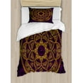 thumbnail image 1 of Ambesonne Mandala Duvet Cover Sets, Lace Like Circular, 2-Twin, Purple Earth Yellow, 1 of 3