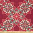 thumbnail image 1 of Ambesonne Mandala Fabric by the Yard Microfiber, Round Folk Ornaments, 5 Yards, Pink Seafoam Peach, 1 of 2