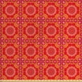 thumbnail image 1 of Ambesonne Mandala Fabric by the Yard Upholstery, Oriental Frames Squares, 5 Yards, Multicolor, 1 of 4