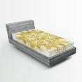 thumbnail image 1 of Ambesonne Mandala Fitted Sheet, Geometric Vivid, Twin XL Size, Yellow and White, 1 of 2