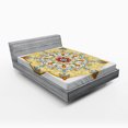 thumbnail image 1 of Ambesonne Mandala Fitted Sheet, Lively Colorful, Queen Size, Multicolor, 1 of 2