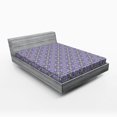 thumbnail image 1 of Ambesonne Mandala Fitted Sheet, Ornate Floral Motifs, Full Size, Purple Lilac Green, 1 of 2