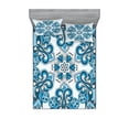 thumbnail image 1 of Ambesonne Mandala Fitted Sheet & Pillow Sham Set, Folk, Full, Sky Blue Bluegrey, 1 of 3