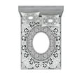 thumbnail image 1 of Ambesonne Mandala Fitted Sheet & Pillow Sham Set, Lace Like Detailed Motif, Queen, Black and White, 1 of 2