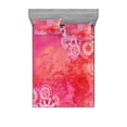 thumbnail image 1 of Ambesonne Mandala Fitted Sheet & Pillow Sham Set, Motifs, Queen, Pink Coral White, 1 of 2