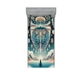 thumbnail image 1 of Ambesonne Mandala Fitted Sheet & Pillow Sham Set, Mystic Lands Arcane World, Twinxl, Dark Turquoise and Peach, 1 of 2