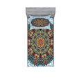 thumbnail image 1 of Ambesonne Mandala Fitted Sheet & Pillow Sham Set, Oriental Ornament, Twin, Multicolor, 1 of 2