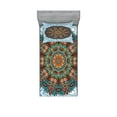 thumbnail image 1 of Ambesonne Mandala Fitted Sheet & Pillow Sham Set, Oriental Ornament, Twinxl, Multicolor, 1 of 3