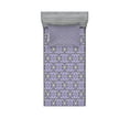 thumbnail image 1 of Ambesonne Mandala Fitted Sheet & Pillow Sham Set, Ornate Floral Motifs, Twinxl, Purple Lilac Green, 1 of 2
