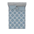 thumbnail image 1 of Ambesonne Mandala Fitted Sheet & Pillow Sham Set, Repeating Form, Full, Reseda Green Pale Blue, 1 of 2