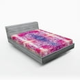 thumbnail image 1 of Ambesonne Mandala Fitted Sheet, South Ombre Motif, Full Size, Pink, 1 of 3