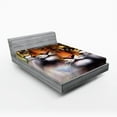 thumbnail image 1 of Ambesonne Mandala Fitted Sheet, Wildlife Savannah Animals, Full Size, Multicolor, 1 of 3