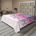 thumbnail image 1 of Ambesonne Mandala Flat Sheet, Ornamental, Full Size, Pale Pink Purple, 1 of 1