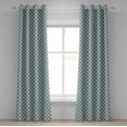 thumbnail image 1 of Ambesonne Mandala Grommet Curtain, Curvy Floral Motifs, 50" x 72", Reseda Green Pale Blue, 1 of 6
