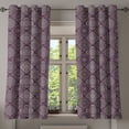 thumbnail image 1 of Ambesonne Mandala Grommet Curtain, Frames Vintage Oriental, 50" x 63", Eggplant and White, 1 of 6