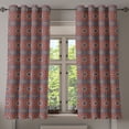 thumbnail image 1 of Ambesonne Mandala Grommet Curtain, Nature Inspired Retro, 50" x 63", Orange Turquoise White, 1 of 6