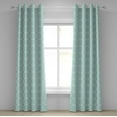 thumbnail image 1 of Ambesonne Mandala Grommet Curtain, Oriental Swirls, 50" x 108", Aqua and White, 1 of 6