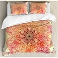 thumbnail image 1 of Ambesonne Mandala Magical Spiritual Hand Drawn Bloom with Swirled Petals Oriental Retro Duvet Cover Set, 1 of 3