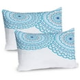 thumbnail image 1 of Ambesonne Mandala Pillow Sham 2 Pack, Wedding Invitation Lace, 30"x20", Sky Blue Pale Blue, 1 of 3