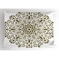 thumbnail image 1 of Ambesonne Mandala Pillow Sham, Abstract Vector Floral, 26" X 20", Brown and White, 1 of 2