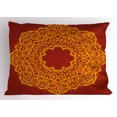 thumbnail image 1 of Ambesonne Mandala Pillow Sham, Aztec Style Painting Vivid, 26" X 20", Dark Yellow and Paprika, 1 of 2