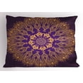 thumbnail image 1 of Ambesonne Mandala Pillow Sham, Round Folkloric Pattern, 36" X 20", Violet Purple and Yellow, 1 of 2