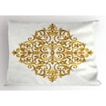 thumbnail image 1 of Ambesonne Mandala Pillow Sham, Victorian Royal Design, 36" X 20", Pale Caramel White, 1 of 2