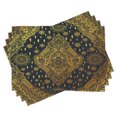 thumbnail image 1 of Ambesonne Mandala Place Mats Set of 4, Boho Paisley Folklore, Standard Size, Charcoal Grey Mustard, 1 of 6
