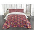thumbnail image 1 of Ambesonne Mandala Quilted Bedspread Set 3 Pcs, Diamond Squares Pattern, King Size, Multicolor, 1 of 5