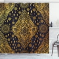 thumbnail image 1 of Ambesonne Mandala Shower Curtain, Boho Paisley Folklore, 69"Wx84"L, Charcoal Grey Mustard, 1 of 3