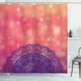 thumbnail image 1 of Ambesonne Mandala Shower Curtain, Folk Motif, 69"Wx84"L, Dark Coral Purple Indigo, 1 of 5