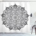 thumbnail image 1 of Ambesonne Mandala Shower Curtain, Mandala Art Black White, 69"Wx84"L, Black White, 1 of 5