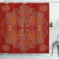 thumbnail image 1 of Ambesonne Mandala Shower Curtain, Moroccan Persian Design, 69"Wx70"L, Burgundy White, 1 of 3