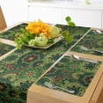 thumbnail image 1 of Ambesonne Mandala Table Runner & Placemats, Native Culture, Placemat 4 pcs + Runner 16"x90", Pale Green Dark Green, 1 of 2