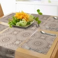 thumbnail image 1 of Ambesonne Mandala Table Runner & Placemats, Traditional Oriental Motif, Placemat 4 pcs + Runner 16"x72", Pale Mauve Taupe Pale Tan, 1 of 2