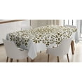 thumbnail image 1 of Ambesonne Mandala Tablecloth Rectangular Table Cover, Abstract Vector Floral, 60"x84", Brown and White, 1 of 3