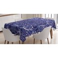 thumbnail image 1 of Ambesonne Mandala Tablecloth Rectangular Table Cover, Bohemian Floral Circle, 60"x90", Purple White and Blue, 1 of 4
