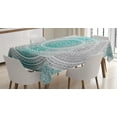 thumbnail image 1 of Ambesonne Mandala Tablecloth Rectangular Table Cover, Boho Art Work, 60"x84", Grey Teal, 1 of 4