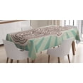 thumbnail image 1 of Ambesonne Mandala Tablecloth Rectangular Table Cover, Middle Eastern Hand, 60"x84", Pale Green Brown, 1 of 4
