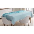 thumbnail image 1 of Ambesonne Mandala Tablecloth Rectangular Table Cover, Ornamental Lace, 60"x84", Aqua, 1 of 3