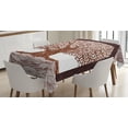 thumbnail image 1 of Ambesonne Mandala Tablecloth Rectangular Table Cover, Sketchy Modern Waves, 60"x84", Maroon Brown, 1 of 4