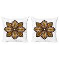 thumbnail image 1 of Ambesonne Mandala Throw Pillow Cover 2 Pack, Colorful Curvy Floral Art, 24", Multicolor, 1 of 2