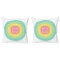 thumbnail image 1 of Ambesonne Mandala Throw Pillow Cover 2 Pack, Geometric Circle, 24", Multicolor, 1 of 2